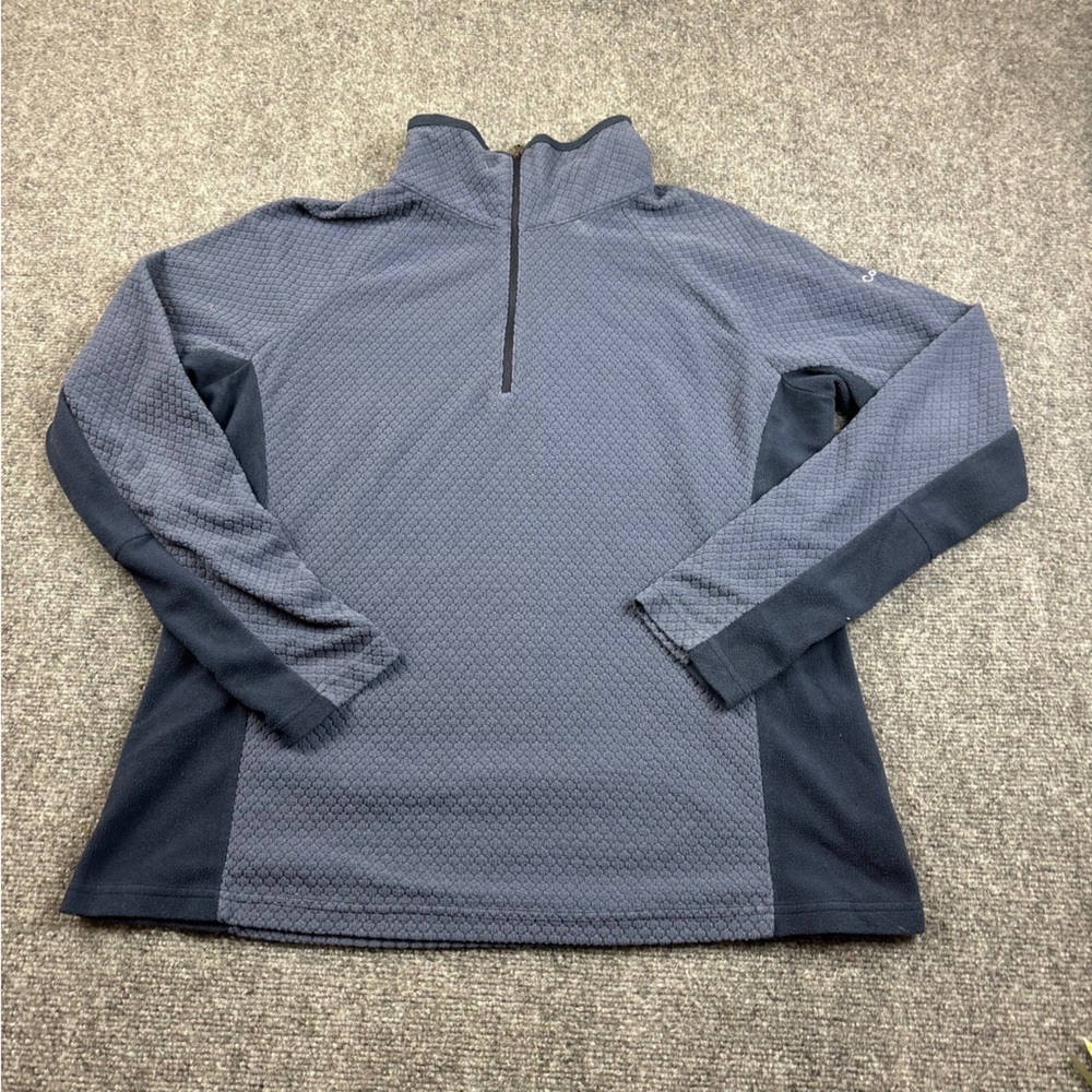 COLUMBIA Womens Blue Glacial IV 1/4 Zip Fleece Collared Pullover size: XL